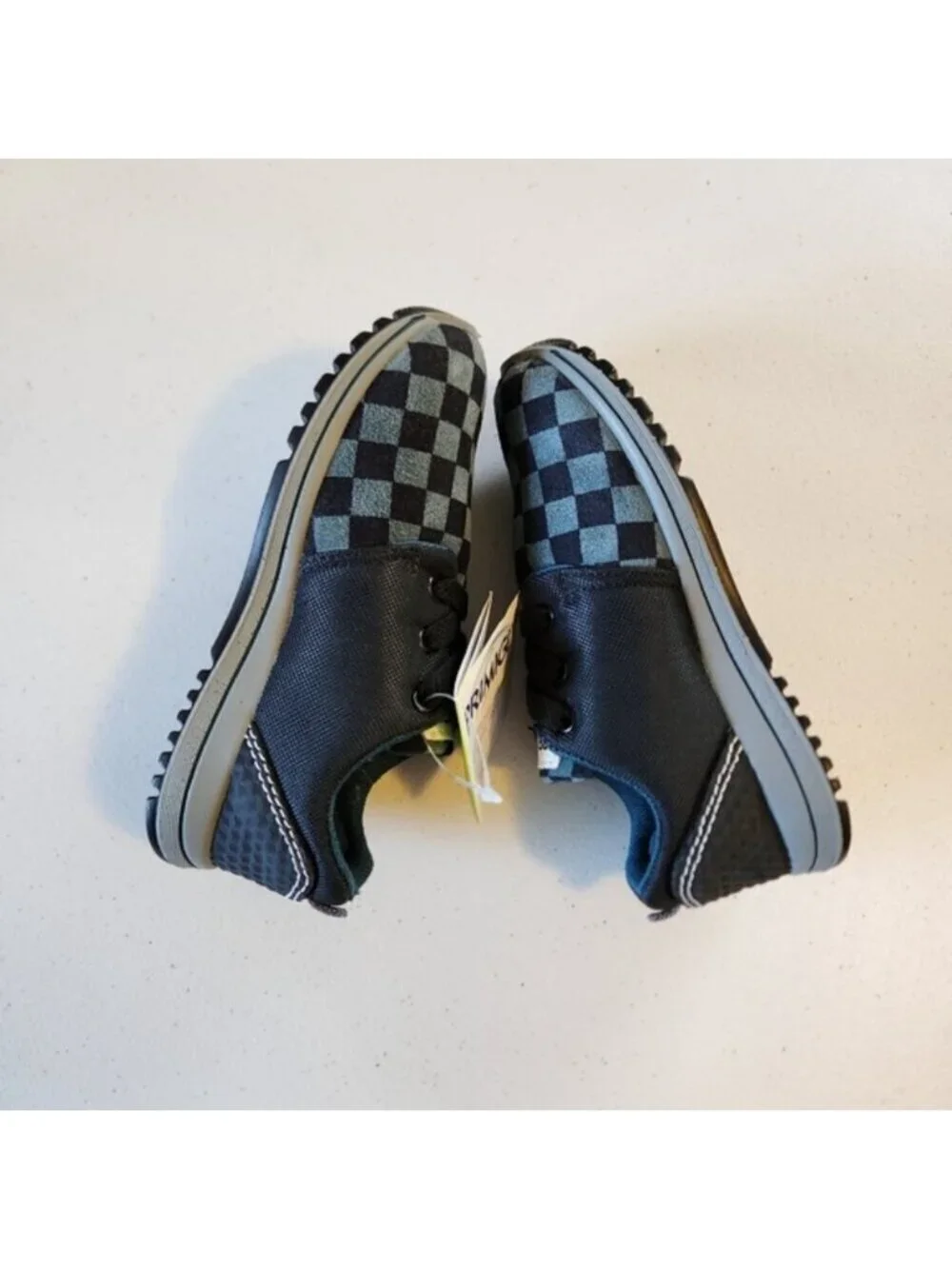 Primigi Boys Blue Checkered Star Sneakers Running Shoes Kids Size 25 8.5 new